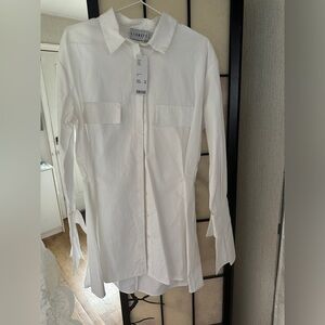 Lioness size M. white long sleeve shirt dress. Brand new with tag.